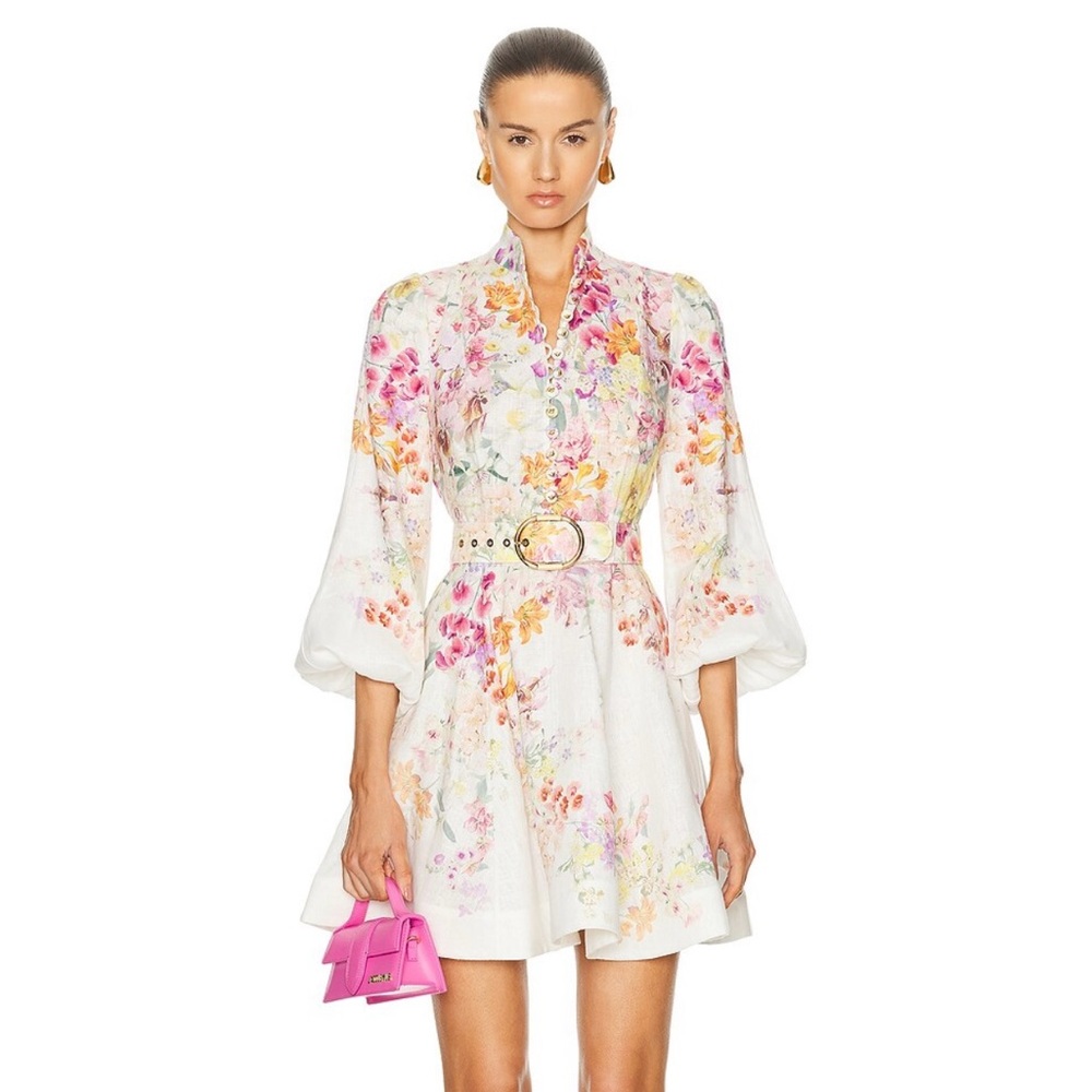 Zimmermann Natura Buttoned Mini Dress